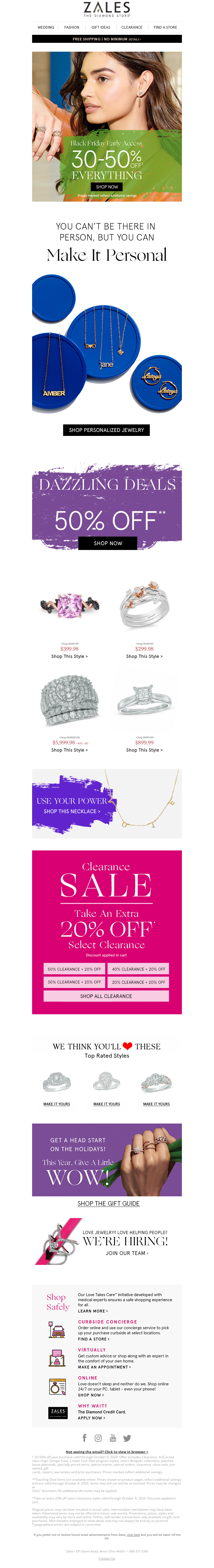 Personalized Deals: Zales | Black Friday Email Examples | wiiv.ai