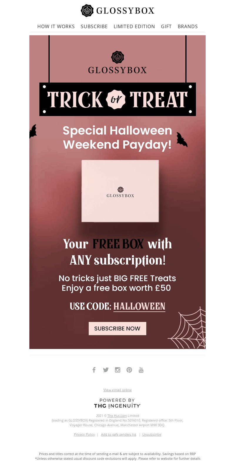 Halloween Free Treat: Glossy Box (U.K.) |  wiiv.ai