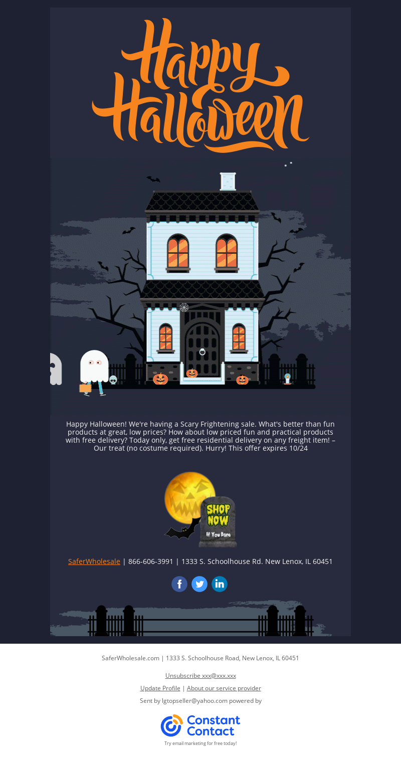 Simple Halloween Greetings: SaferWholesale.com | wiiv.ai